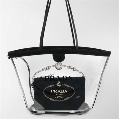 prada clear beach bag